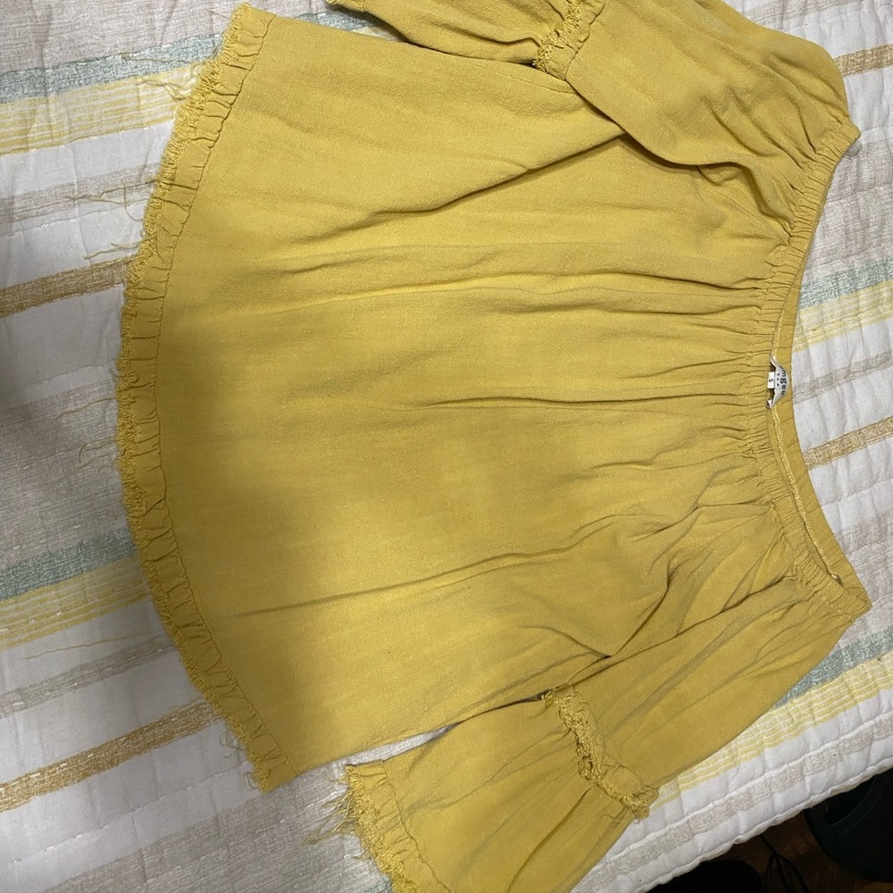 Mustard Yellow Off the Shoulder Top